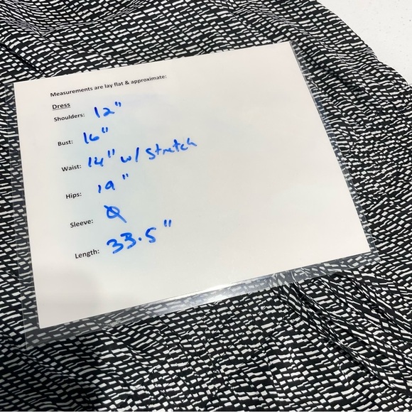 Pinch Ruffle Mini Black and White Pleated Sundress size S - Picture 10 of 15